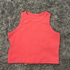 Pink high neck tank top